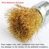 Hiqalty 6PCS Brass Wire Wheel Brush Kit for Drill,Crimped Cup