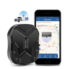 Rastreador GPS,4G GPS Tracker para Autos Vehículo o Moto,Antirrobo Localizador GPS con Imán Fuerte Oculto,Alarma Anti-Robo, Límite de Velocidad y Geo-Cerca para Android y iOS TK905