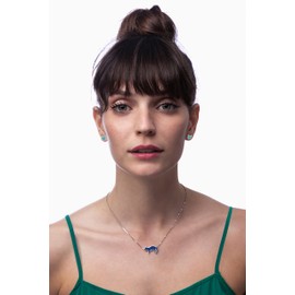 Collar de plata de ley 925 con colgante de gato negro para mujer para amantes de los gatos, arcilla polimérica, regalo hecho a mano, cadena de 16.5 pulgadas, Esmalte