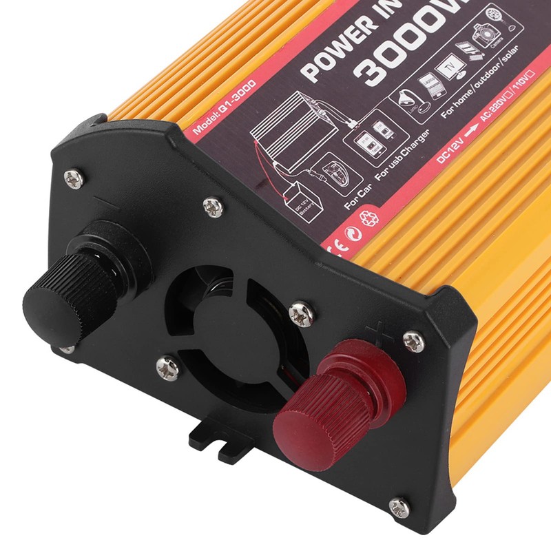 Inversor de Corriente 3000W Convertidor automático Adaptador de Coche de