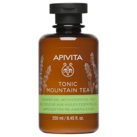 Apivita Tonic Mountain Tea Gel de Ducha 250ml - Un Gel de Ducha con t de montaa, propleo y aceites Esenciales - Un Limpiador Corporal Que Limpia...   