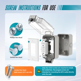 15A GFCI Outdoor Electrical Outlet Box, Hilictokt IP66 Waterproof & Lockable Enclosure, NEMA 5-15 Rated with Double Socket – Ideal for Gardens, Yards, Sports Fields (UL Listed)