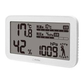 Dretec Expert Supervision (Thermometer/Hygrometer, Weather de Mikata) Barometer, Temperature, Humidity, Weather Disease, Weather Pain