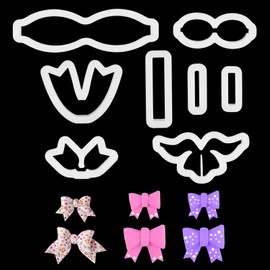 8 Pcs Bow Polymer Clay Cutters for Earrings, Cute Bowtie Shape Clay Cutter Set for Jewelry Making, Aesthetic Polymer Clay Earring Tools for DIY Crafts ﻿