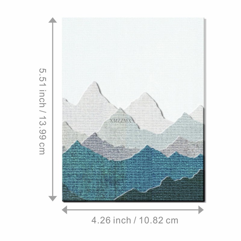 XMZZMX Mountain Peak Overlapping Metal Cutting Dies for Card Making,