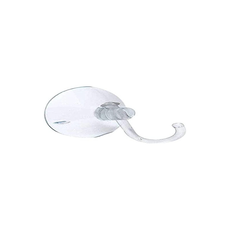 Merriway BH04115 (6 Pcs) Clear Plastic Suction Hook with Plastic