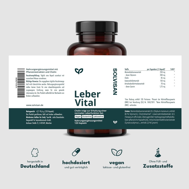SOLVISAN LEBER VITAL* 4-fold complex with choline for your liver,