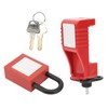Lock Circuit Breaker Lockout Alloy Serrated Nylon Padlock 25mm Lockhole