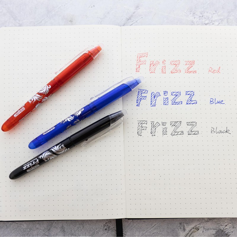 BAZIC Frizz Blue Erasable Gel Pen w/Grip
