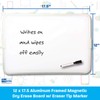 Flipside 2-Sided Magnetic Dry Erase Board with Marker, 12 x