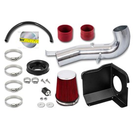 Click2go Heat Shield Cold Air Intake Kit with Reusable Red Filter Compatible with 07-09 Chevy Cheyenne 2500 5.3L V8 / 07-08 Silverado 1500 4.8L / 5.3L / 6.0L V8