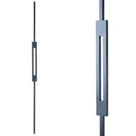 Iron Stair Balusters 1/2" Heavy Duty Square x 44" Long, Mini Square, Black Powder Coated - 10pcs - (Satin Black) - DH-24HD