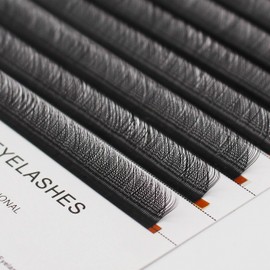 Bodermincer 10 Rows YY Shape D Curl Thickness 0.07mm Hand-woven Faux Mink Eyelashes Japanese-style Mesh Surround Lashes Natural Soft (14mm)