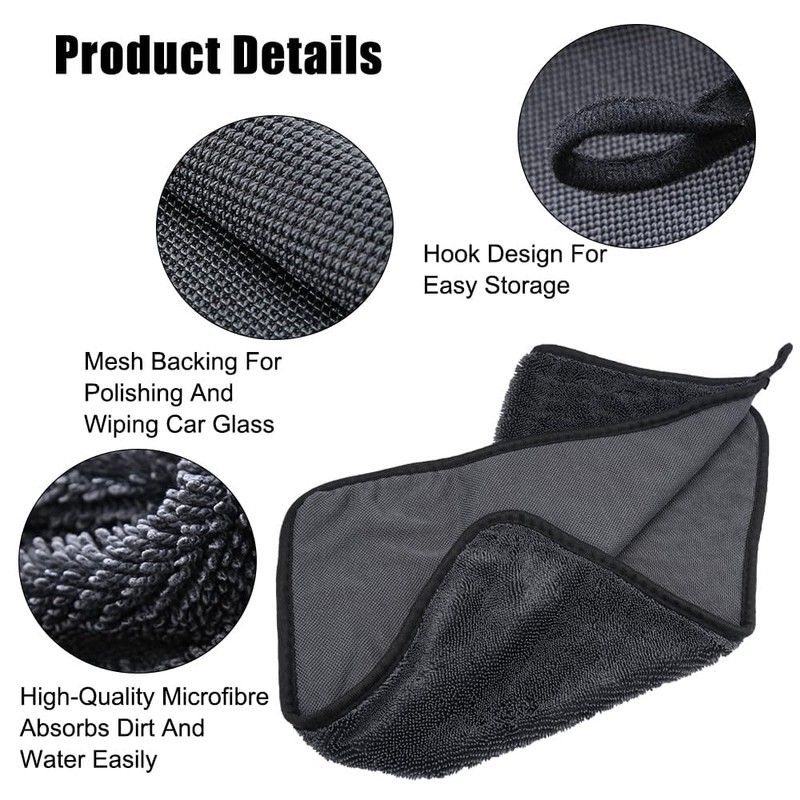 2 Pieces Magic Bathroom Drying Cloth, 40 x 40 cm