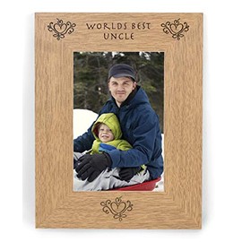 Worlds World's Best UNCLE 6x4 Photoframe Keepsake Picture Photo Frame for Birthday From Nephew Niece