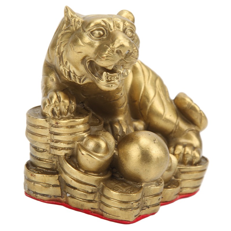Brass Tiger Statue Sturdy Durable Brass Attract Wealth Fortune Easy