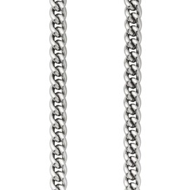 REGENT Pocket Watch Chain Pocket Watch Chain for Pocket Watch with Carabiner and Spring Ring in Various Designs, P-47 - Silver 5 mm