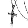 SURALIN Men's Stainless Steel Cross Necklace, Necklace with Cross, Stainless