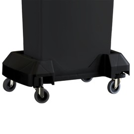 Heavy-Duty Dolly for 16/23 Gallon Slim Trash Can – 4-Wheel Rolling Base for Trash Bins, Commercial Garbage Can Cart, Trash Can Wheels, Trash Can Roller Base, Commercial Trash Can Cart