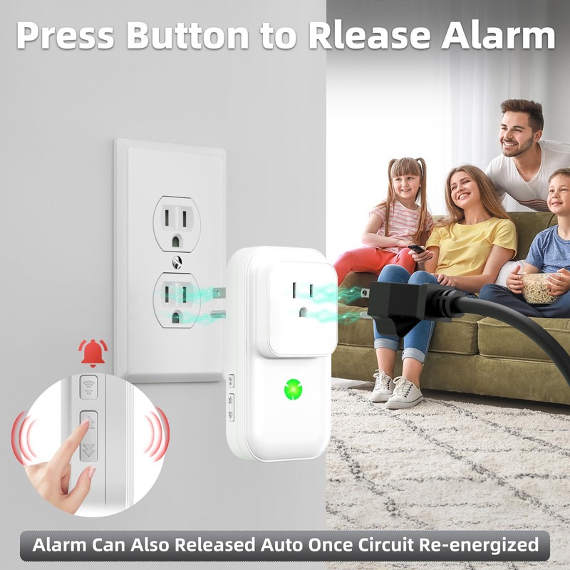 Power Failure Alarm 2 Pack, 120dB Power Outage Alarm for