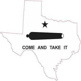 StickerTalk Texas Die Cut Come and Take It Flag Vinyl Sticker, 3.5 inches by 3.5 inches