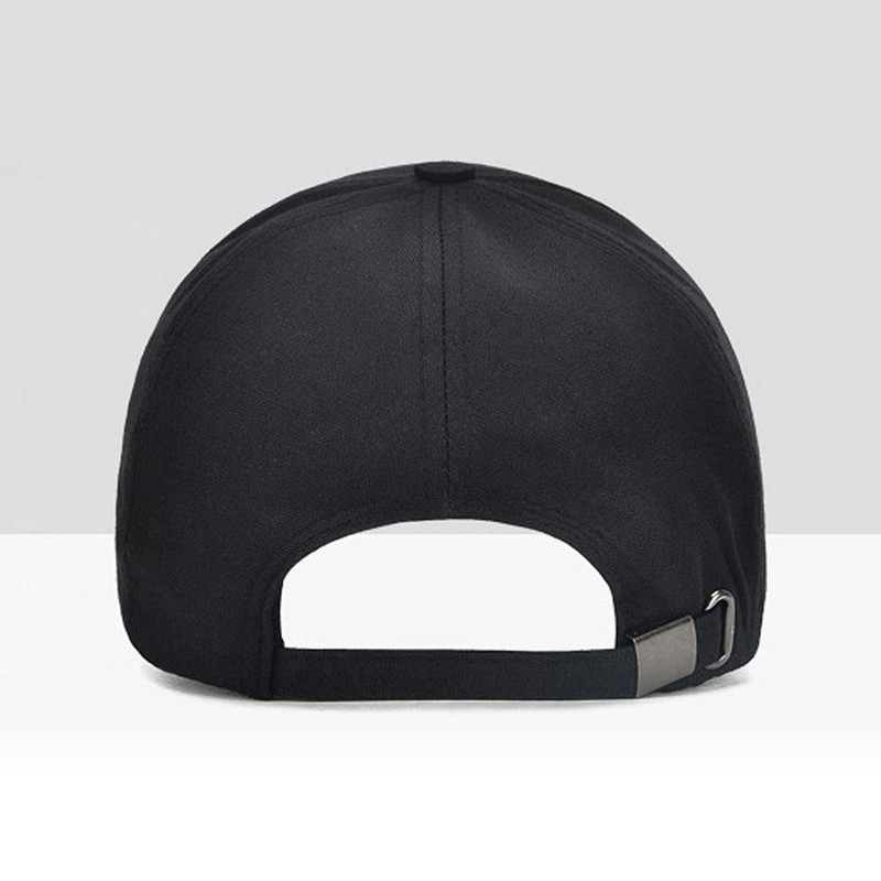 Kangqifen Men's Women's Long Brim Canvas Summer Baseball Cap (Black)