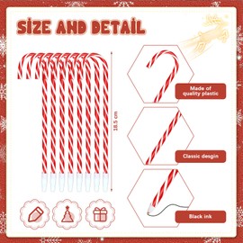 36 Pcs Christmas Candy Cane Pens with 36 Pcs Greeting Cards Christmas Candy Cane Pen Christmas Cards Set Vintage Christmas Cards Holiday Cards Xmas Ballpoint Pens Cute Animal Wintertime Greeting Cards