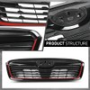 G-PLUS Front Grill w/Camera Hole Gloss Black w/Red Line Compatible