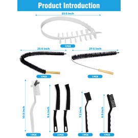 JUNTIANZE 8 Pack Washing Machine Cleaning Brush Kits, Front Load Washer Cleaner Tools Accessories, for Tight Spaces and Washing Machine Rubber Seals