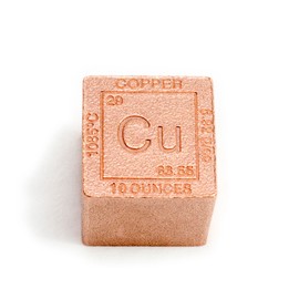 Copper Cube Paperweight - 10oz 999 Pure Chemistry Element Design by Metallum Gifts