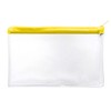 Janrax 8x5 inch Yellow Zip Clear Exam Pencil Case