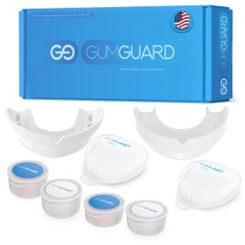 GumGuard Denture Mouthguard Soft, Customizable Fit for Upper & Lower Arches, Relief for Grinding & Clenching - Ideal for Denture Wearers & Implant Patients Upper and Lower White Set