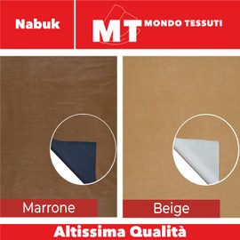 Nubuck faux leather fabric with old effect panels. Nubuck leather panels. Size 70 x 50 cm (beige)