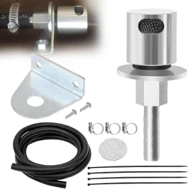 Remote Mount Vent Valve for Fuel Tanks - w/Mounting Valve Brackets, 5/16'' Barb Size Tank Vent Line Replacement Part, Detachable Easy Installation
