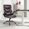 JHK PU Leather Swivel Computer Chair with High Back Flip-up