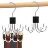 Niuoppy 2PCS 360°Swivel Belt Hanger for Wardrobe, Belt Hangers for