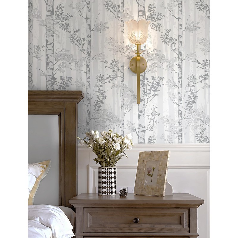 Safiyya Contact Paper Peel and Stick Wallpaper Light Gray and