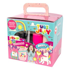 Tubi Jelly Set with 6 Different Colours "150 ml" + a Small Aquarium and Water Crystals - Unicorn