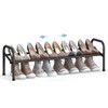 SONGMICS Shoe Rack, Shoe Rack, 1 Tier Metal Shelf, Adjustable