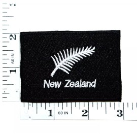 Unbranded Embroidered Patch - New Zealand - NEW - Iron-on/Sew-on - Black&White