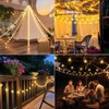 Suyoo Solar-Lichterkette für Außen, 12M 100 LED Kristall Globe Lichter,