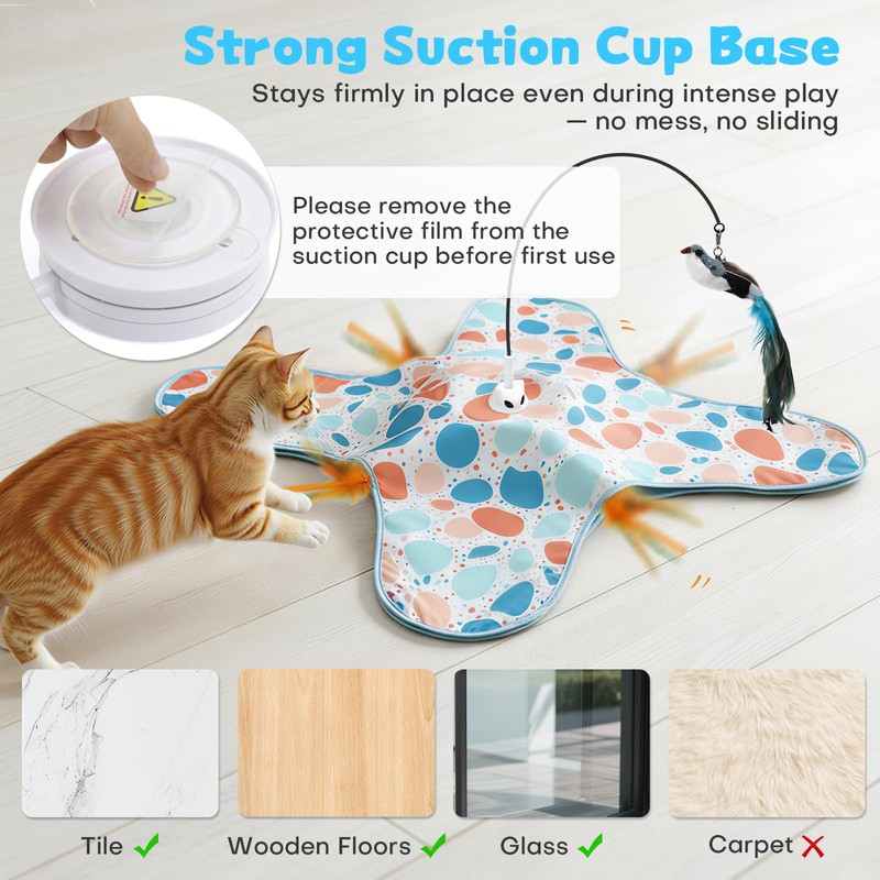 PETSWEET Interactive Cat Toys with Bird, Hide and Seek Cat
