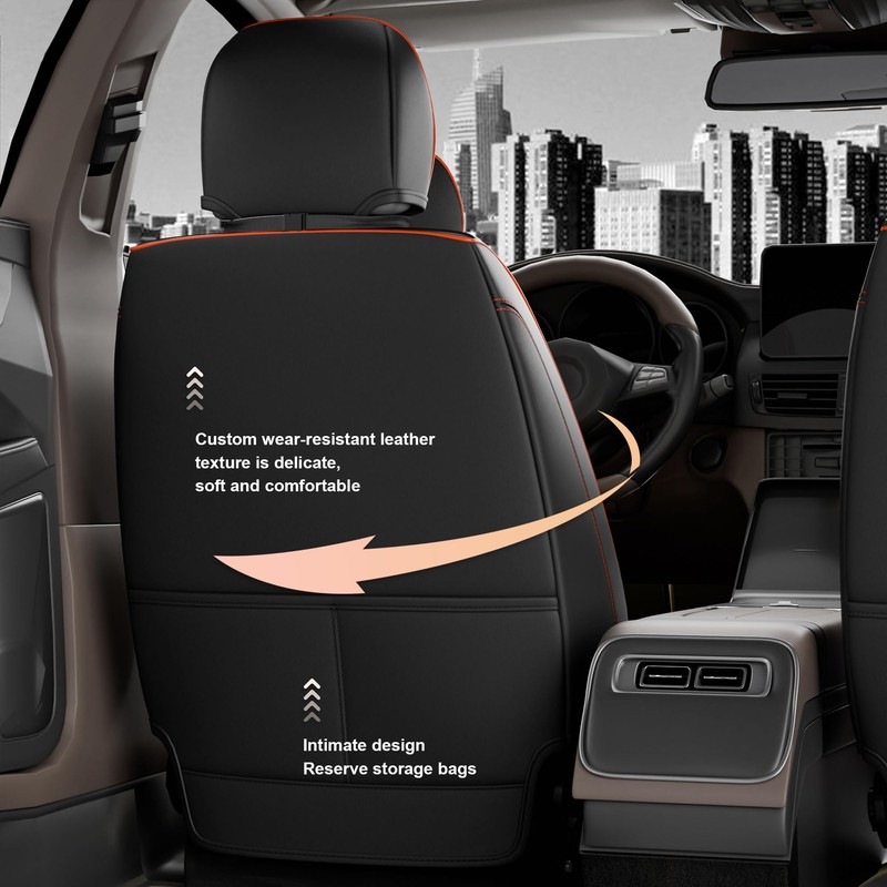 ASLONG 5PCS H7 Front and Back Car Seat Covers Auto