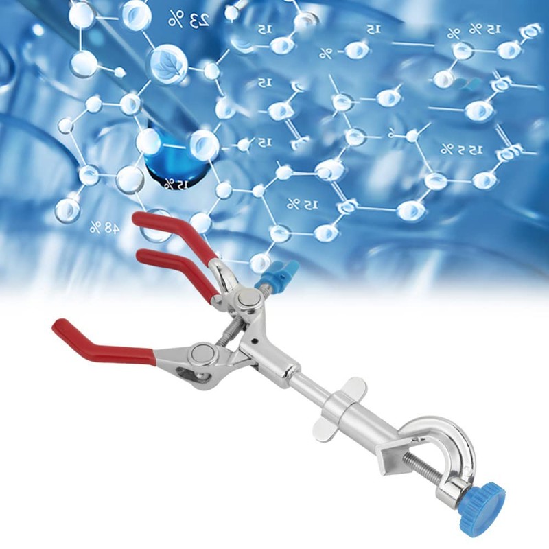 Lab Clamp 3 Prong Finger Style Clip Beaker Clamp with