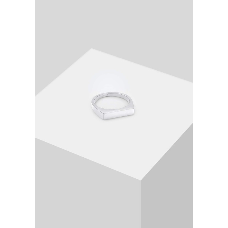 Elli Women's Ring Square Geo Design Basic in 925 Sterling