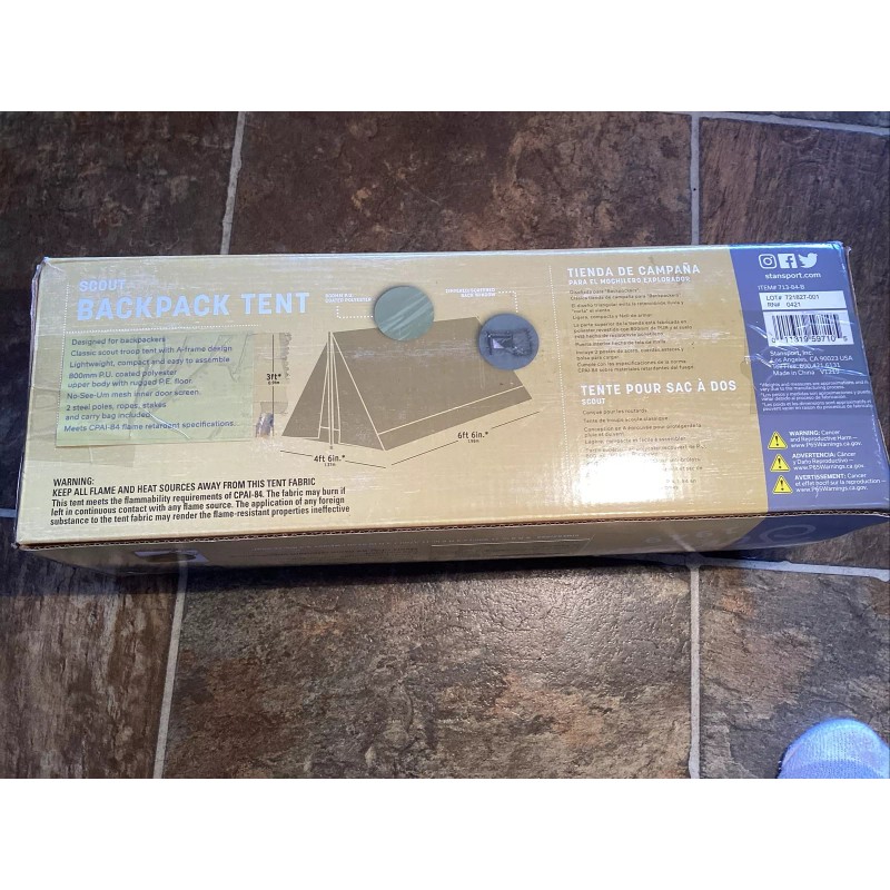 Stansport 2 Person Scout Nylon A Frame Tent Outdoor Camping