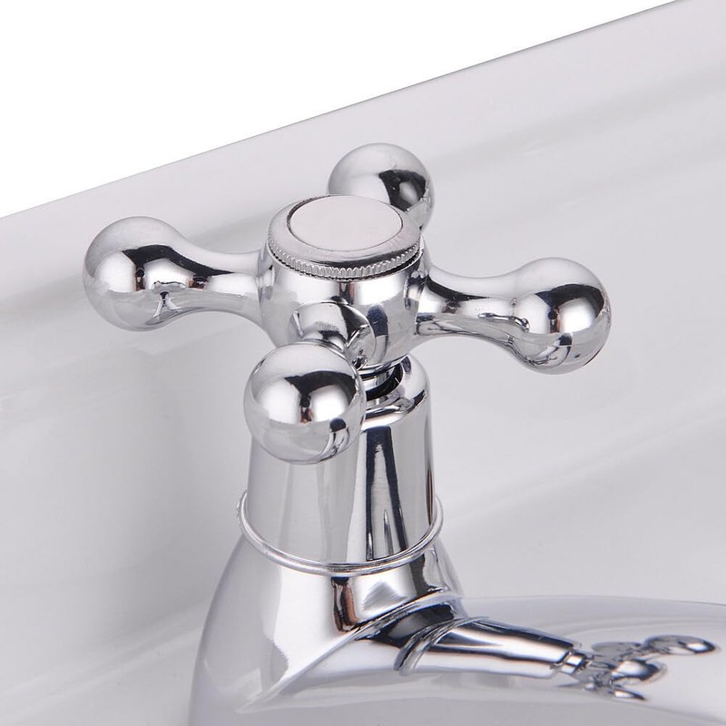 VOANZO Plum Cross Wheel Handle Faucet Switch for Bathroom Kitchen