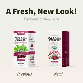 Snap Supplements USDA Organic Beet Root Powder, 3-in-1 Nitric Oxide Supplement, Support Healthy Blood Pressure and Blood Circulation, 250g (10 Stick Packs, Original Berry)