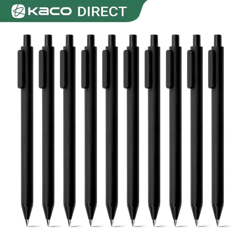 Kaco PURE Gel Pens Black Ink 0.7 mm Medium Point,