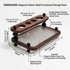 2 Pack 11.2 Inch Wood Riser Decorative Tray - Double
